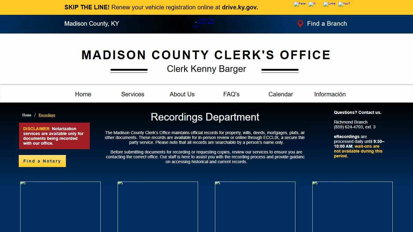 Recordings Madison County Clerk's Office